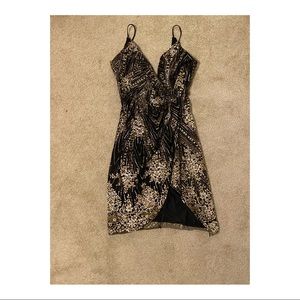 Sparkle Sequin Black & Gold Dress